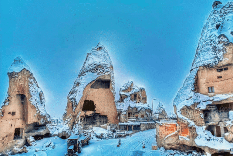 Snowy Cappadocia in winter