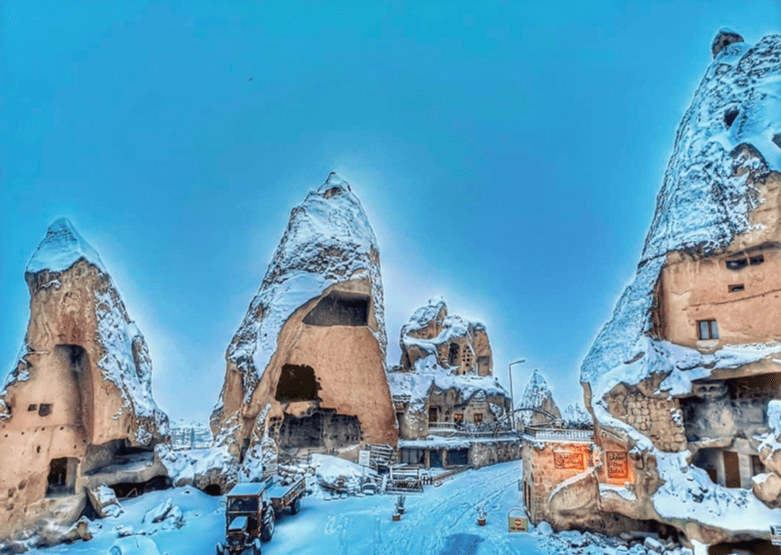 Snowy Cappadocia in winter